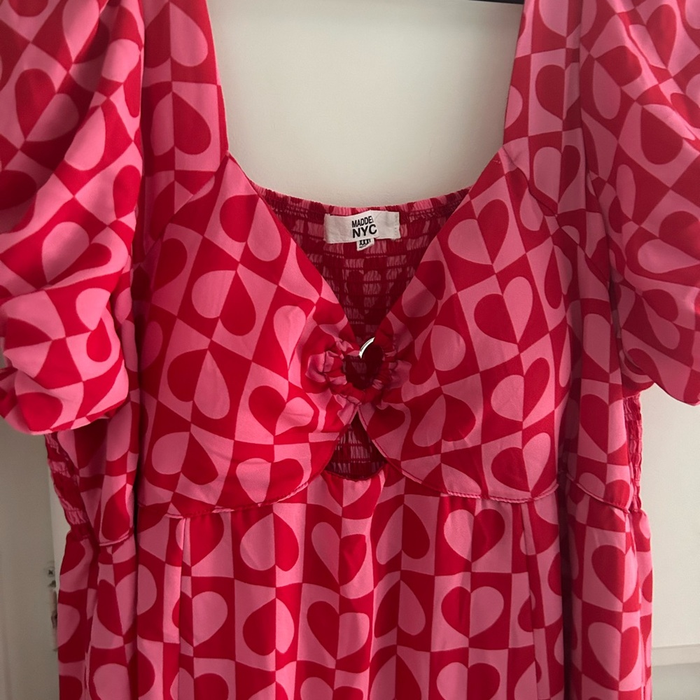Red and pink heart dress